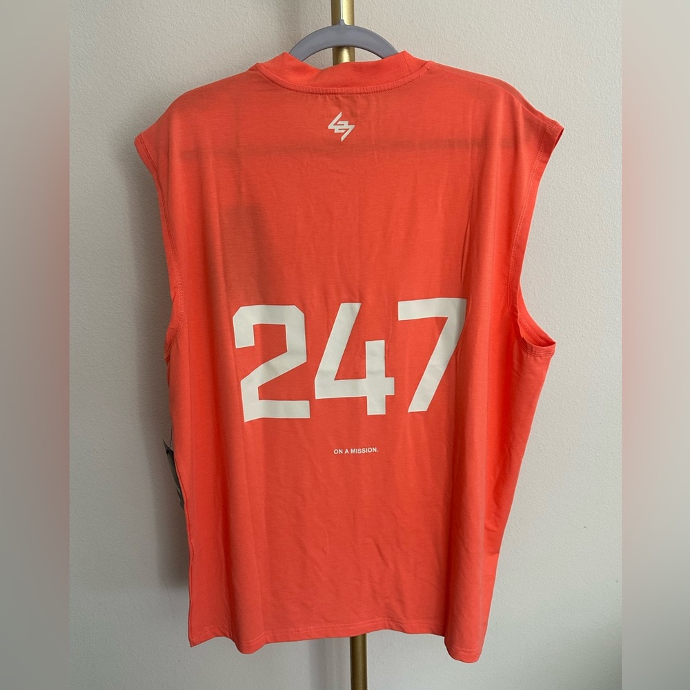 247 Sleeveless Tank Top - Coral Red